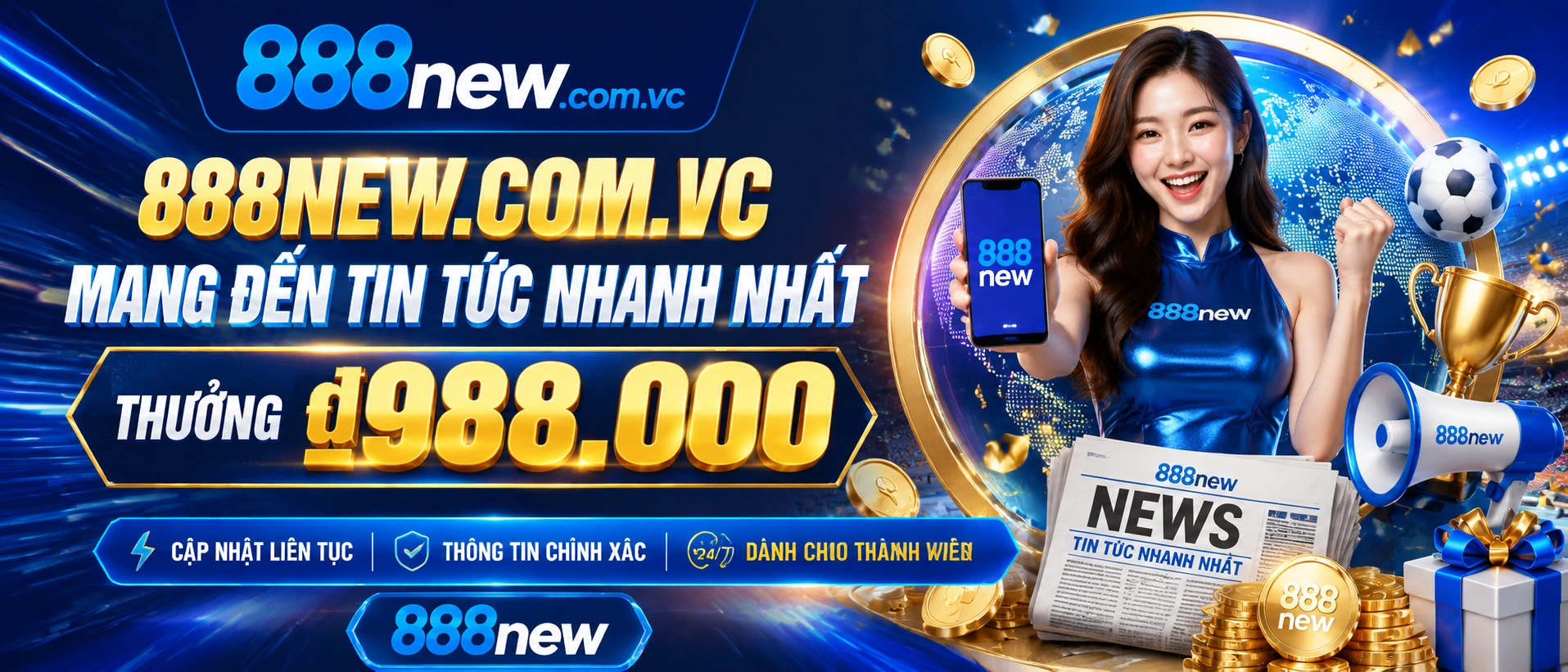 Danh mục tin liên quan 888NEW về chuyên mục, sự kiện và cập nhật giao diện